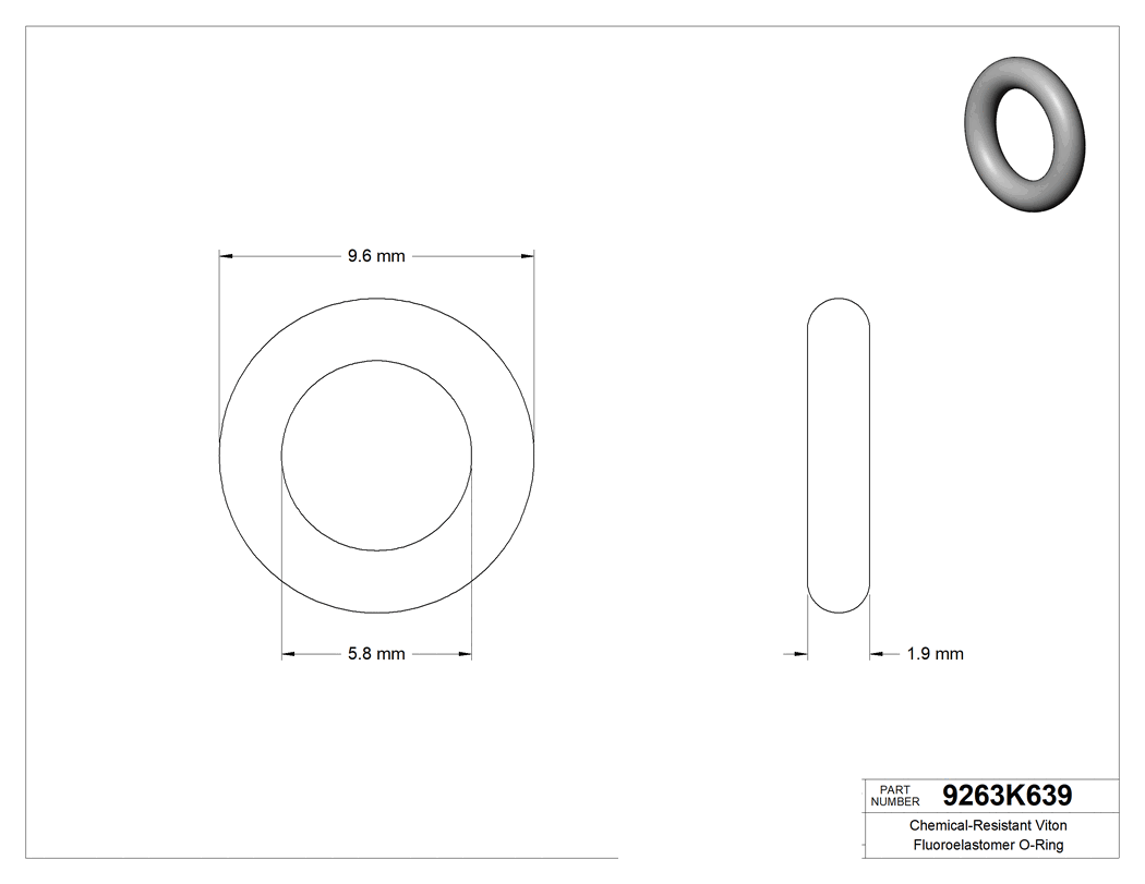 Technical drawing - 9263K639